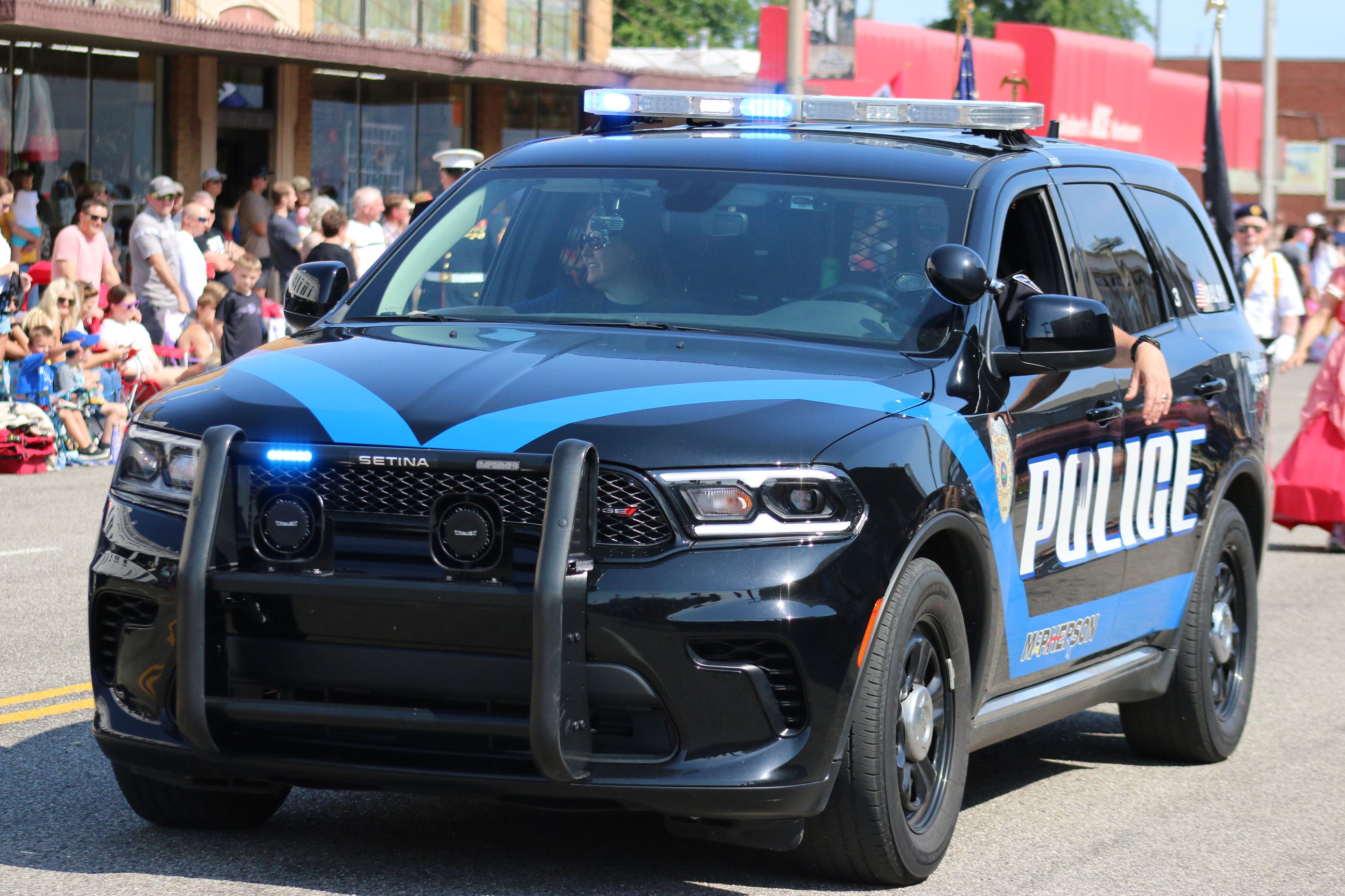 McPherson Police Department in parade