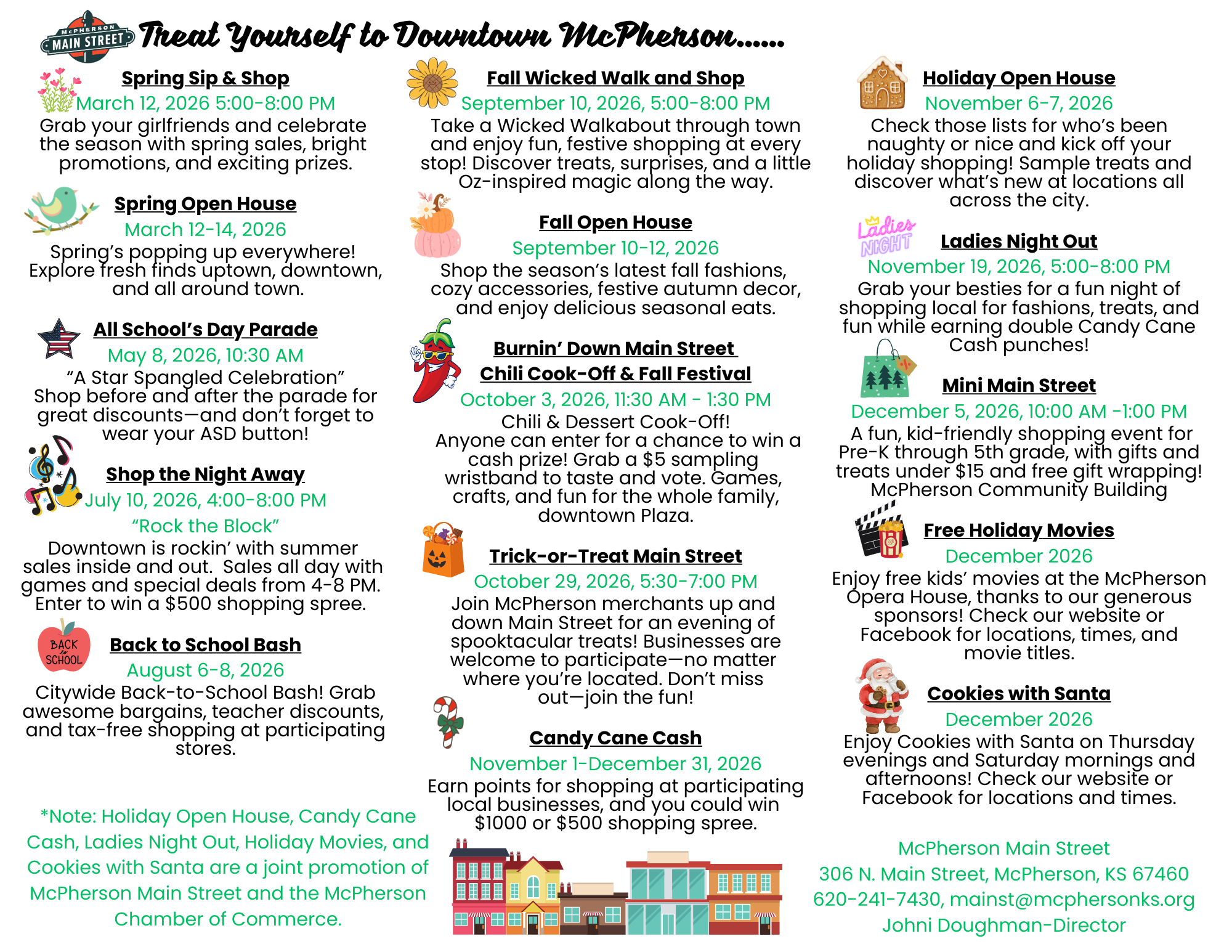 2026 Main Street Event Calendar